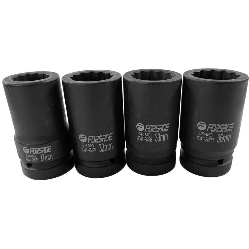 Jcb Satz Dedeadapter Dedede Deep Impact 1" 8 Stück (sechskant) (22-41mm)