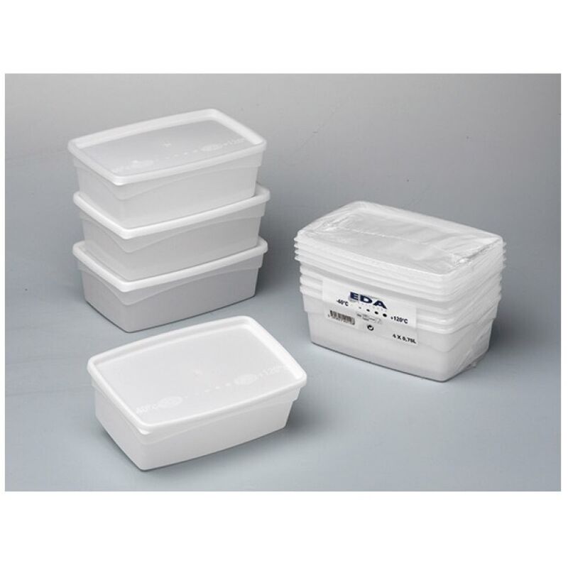 Orework Satz Film 4 Mikrowellenboxen 0, 75l Naturweiß Ref 1401 Na/bl