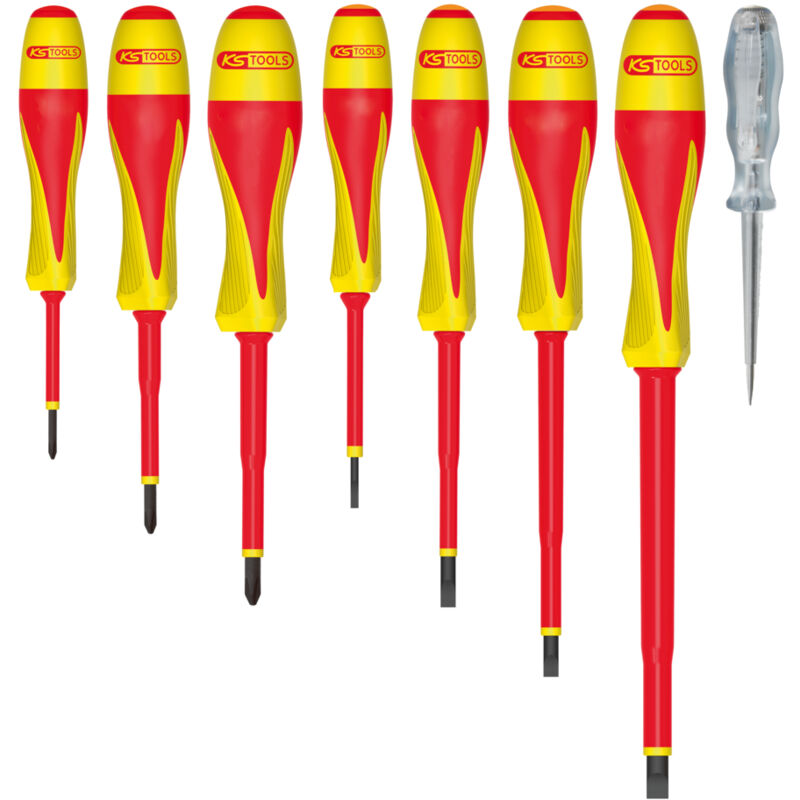 Image of Satz von 8 isolierten Bi-Material-Schraubendrehern 1000V
