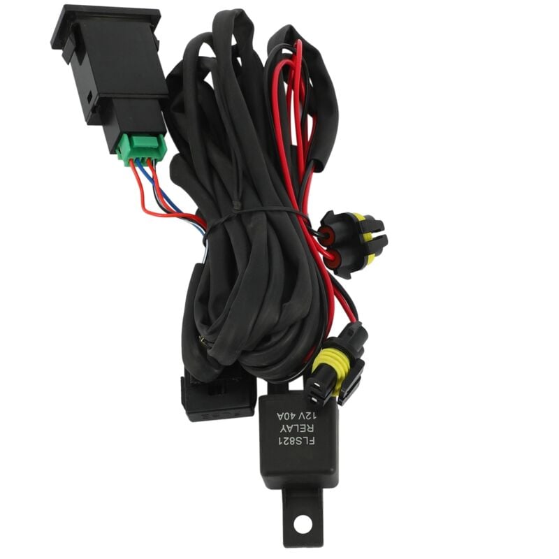 Image of Tlily - Satz Kabel Buchsen Draht + Schalter mit led Anzeigen Relais für Scheinwerfer Lampe