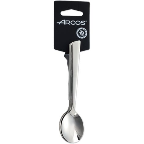 Satz Kaffeelöffel Arcos Toskana  574200 Monoblock aus einem Stück Edelstahl 18/10, 6 Stück und Blech  14 cm Display