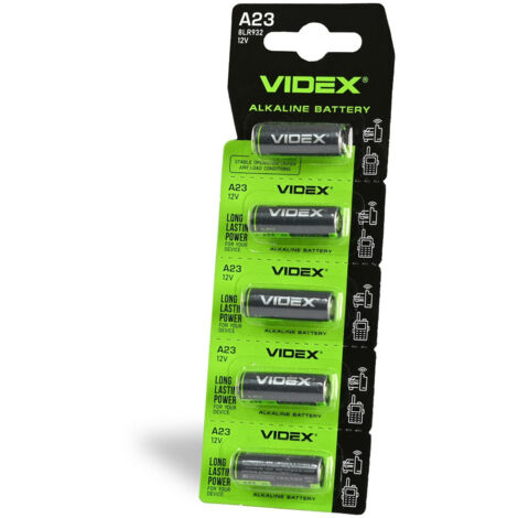 Satz leistungsstarker Alkaline-Batterien A23 12V 55 mAh Videx