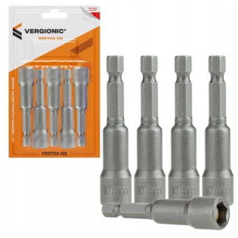 Satz magnetischer Schraubendrehereinsätze 5-tlg. 10mm
