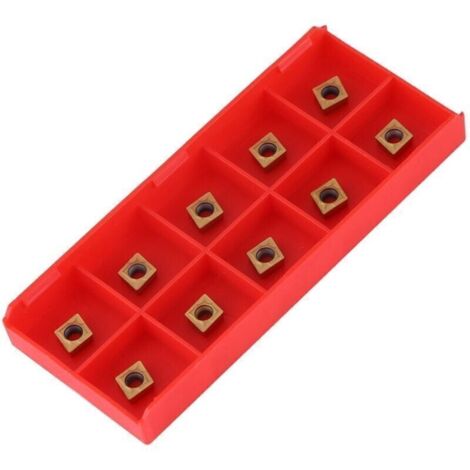 Satz mit 10 CNC-Rotations-Wendeschneidplatten aus Hartmetall CCMT060204-HM YBC251, Dreh- und Gewindewerkzeug für Stahl, geeignet für Dreh- und Fräsmaschinen