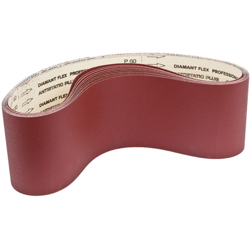 Satz mit 10 Korund-Schleifbandern 1220x150 gr 60/80/100/120