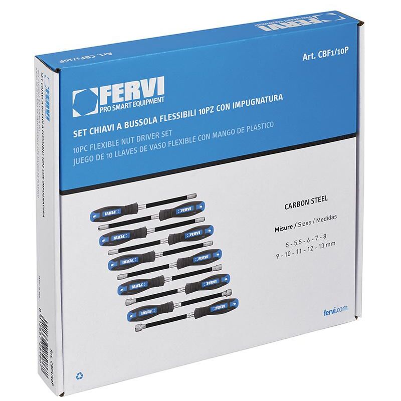 Image of Fervi - Satz mit 10 Steckschlusseln mit 5-13 mm Griff cbf1/10p