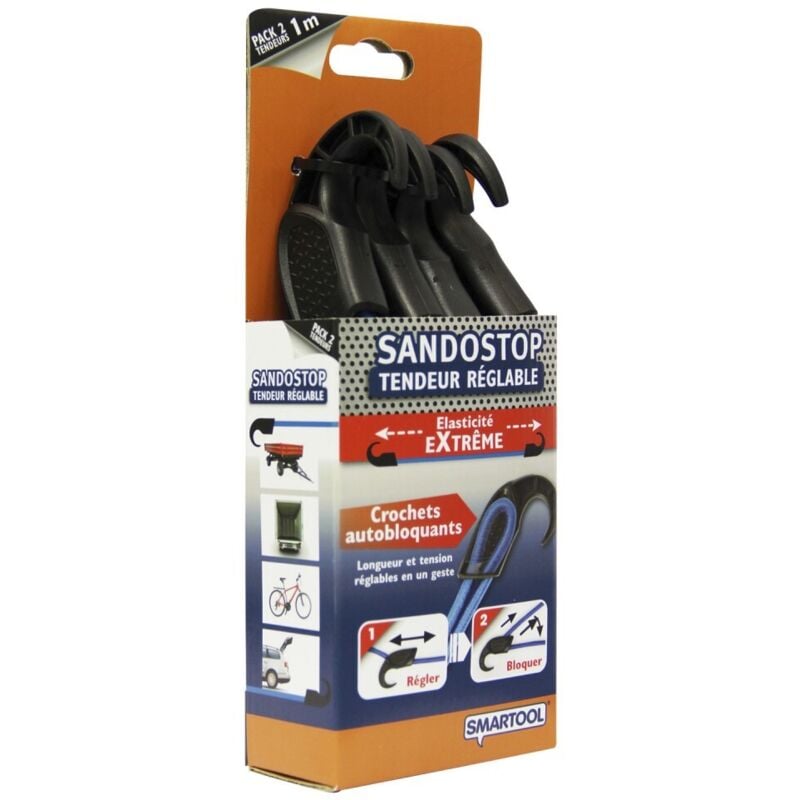 Satz mit 2 elastischen Spannern, Durchmesser 8 mm x Länge 1 m Centrale Brico