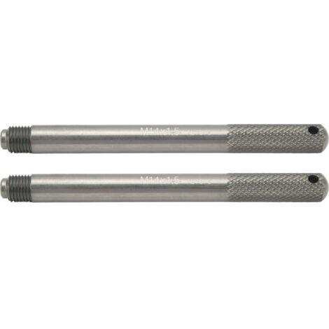 Satz mit 2 Radausrichtstiften, Radaufhängungsstift-Set, Felgenbolzen-Führungswerkzeug für die Autoreifenreparatur M14 x 1,5