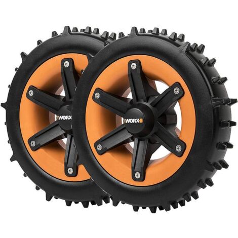 Satz mit 2 Spikereifen für WORX WR141 - WR142 - WR143 - WR167 Mähroboter
