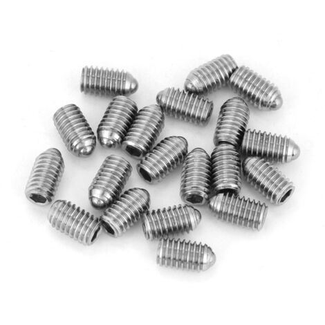Satz mit 20 Sechskantschrauben aus Edelstahl mit Feder und Kugelkolben (M610)