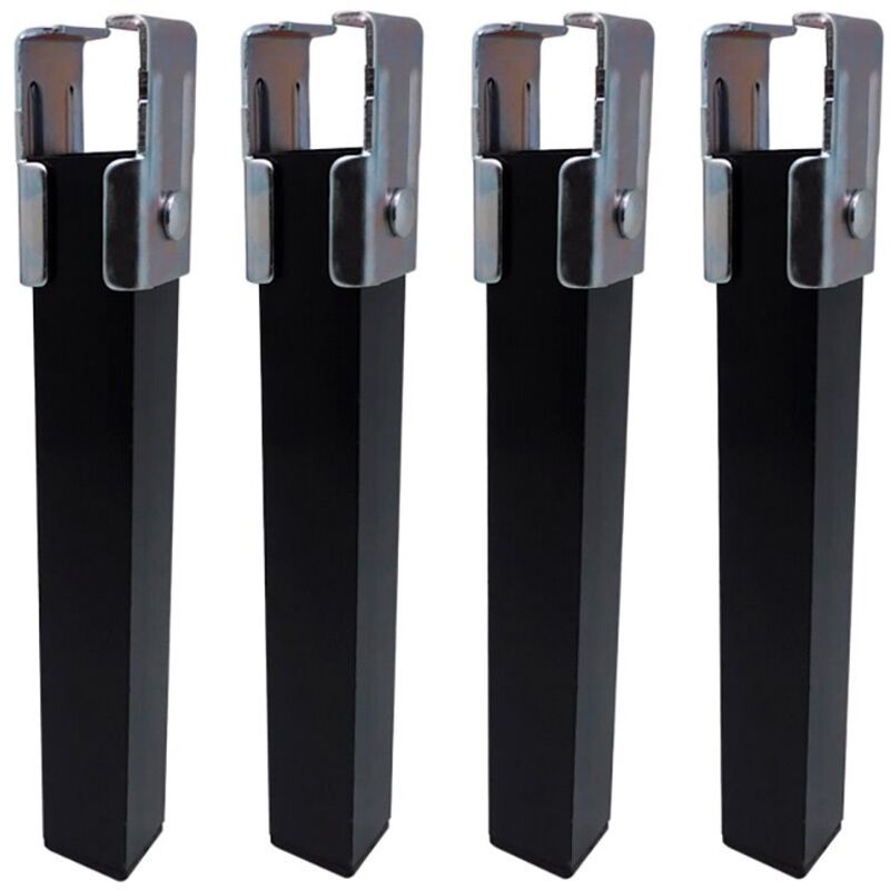Satz mit 4 Beinen pt25 35x35x255mm ohne Rolle, schwarz 96402 Micel