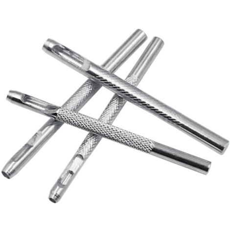 Satz mit 4 Hohlstempeln aus Stahl, 2,5 bis 4 mm, für Leder, Uhren, Stoffe, Gürtel