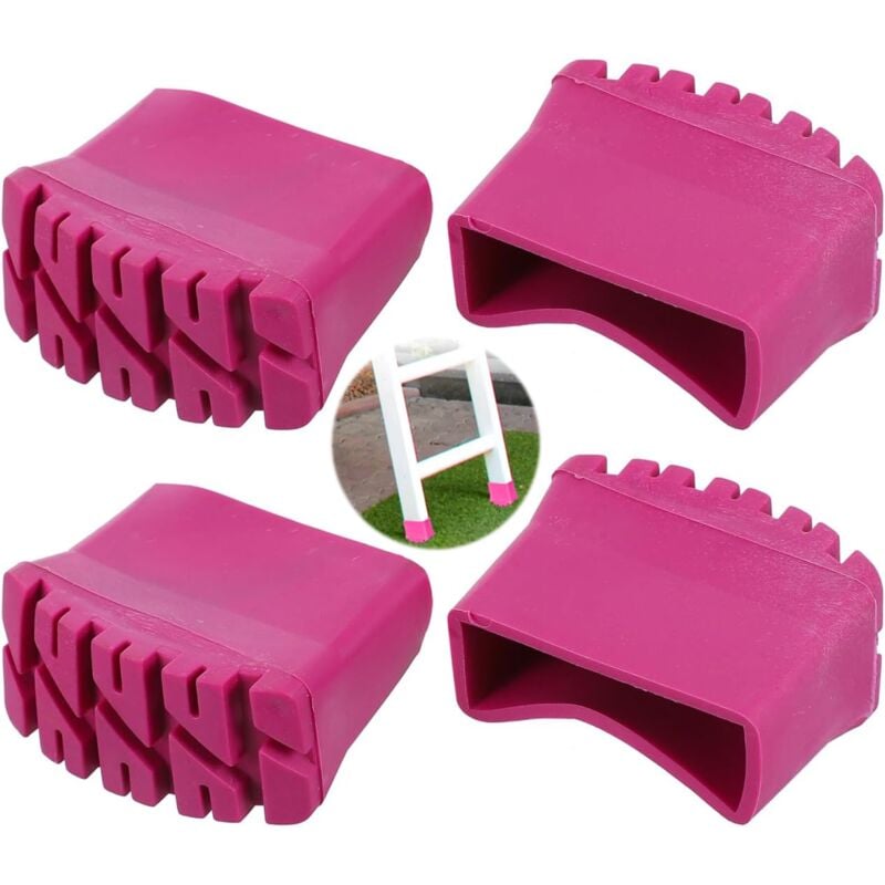 Image of Satz mit 4 rutschfesten Gummikappen für Leitern, Bastelarbeiten, Baustellen und technische Leitern