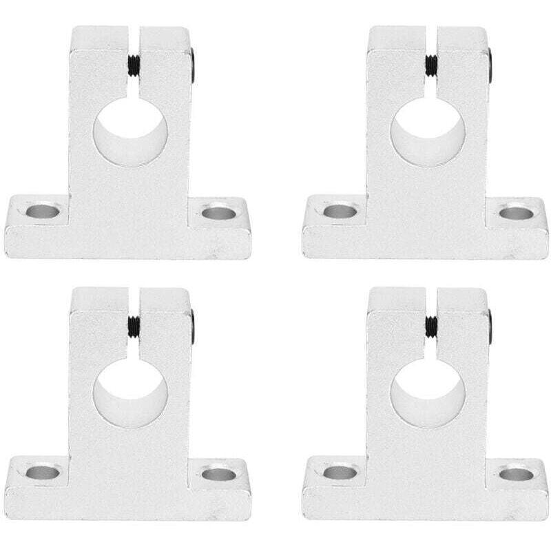 Image of Satz mit 4 SK12 Aluminium-Klemmführungen für Wellen mit 12 mm Durchmesser