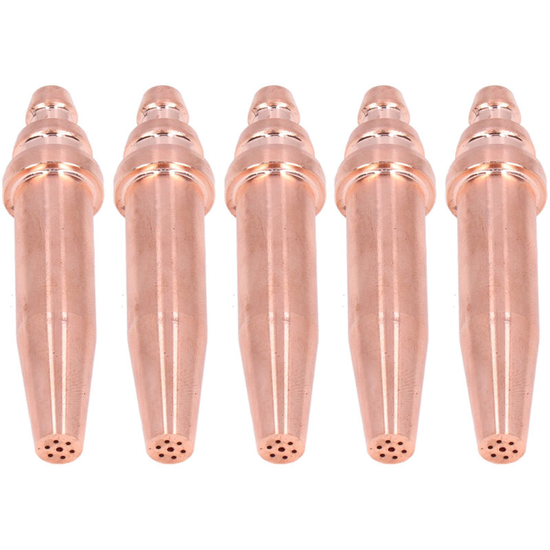 Image of Satz mit 5 Acetylen-Schneiddüsen, 1,4 mm Lochdurchmesser G02-2 mit Aufbewahrungsbox für Brenner.