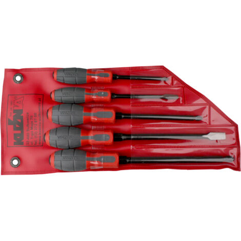 Satz mit 5 Schraubendrehern, 3-Schlitz, 2-Kreuz - WK 9372