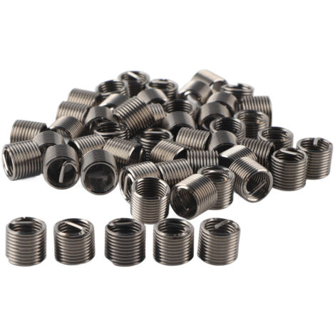 Satz mit 50 Reduziergewindeeinsätzen (Außen-/Innengewinde) zur Reparatur von Edelstahl M10x1,25 1,5D