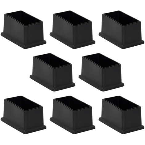 Satz mit 8 rechteckigen Gleiter für Stuhlbeine aus PVC ohne Markierungen – Bodenschutz 25 x 50 mm (1" x 2")