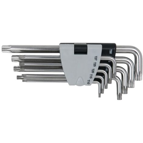 Satz mit langen, gelochten INOX TORX® Innensechskantschlüsseln, 9 Stück