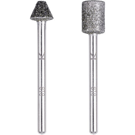 Satz von 2 Diamant-Schleifscheiben zylindrischen Kegel und spitzen 5989000 wolfcraft