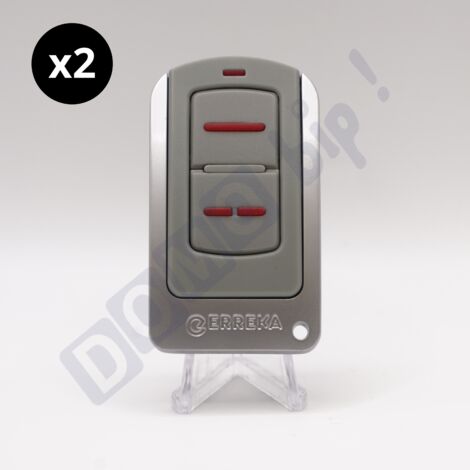 Satz von 2 Erreka Iris 2-Tasten-Fernbedienungen - 433,92 MHz (nicht zu verwechseln mit Iris 868,35 MHz) - Rolling Code, IR02M