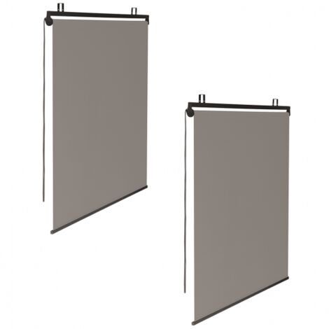 Satz von 2 Rollos B.124 x H. 225 CM für Pergola Taupe