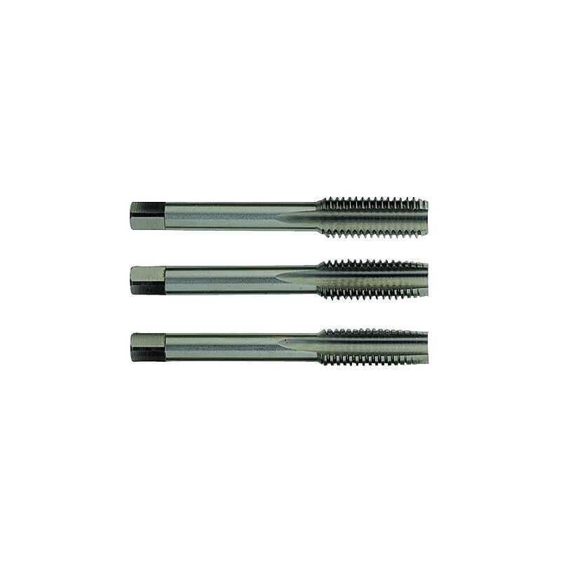 Satz von 3 Hand-Gewindebohrern hss DIN352 Ø12x175 mm Tivoly 1050051120175