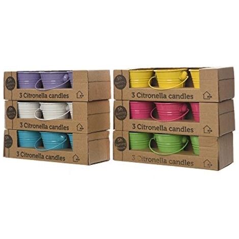 SATZ VON 3 WACHSKERZEN LA CITRONNELLE EISENEIMER CORATIF FARBE 5H - GELB DECORIS EJ-8718533571684