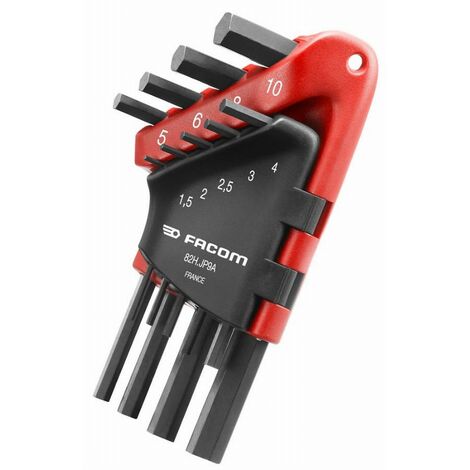 FACOM Stiftschlüssel Kurz, 6-kant, SW 7/16, Länge 118 Mm - Hochwertiges Werkzeug Aus Silizium-Stahl