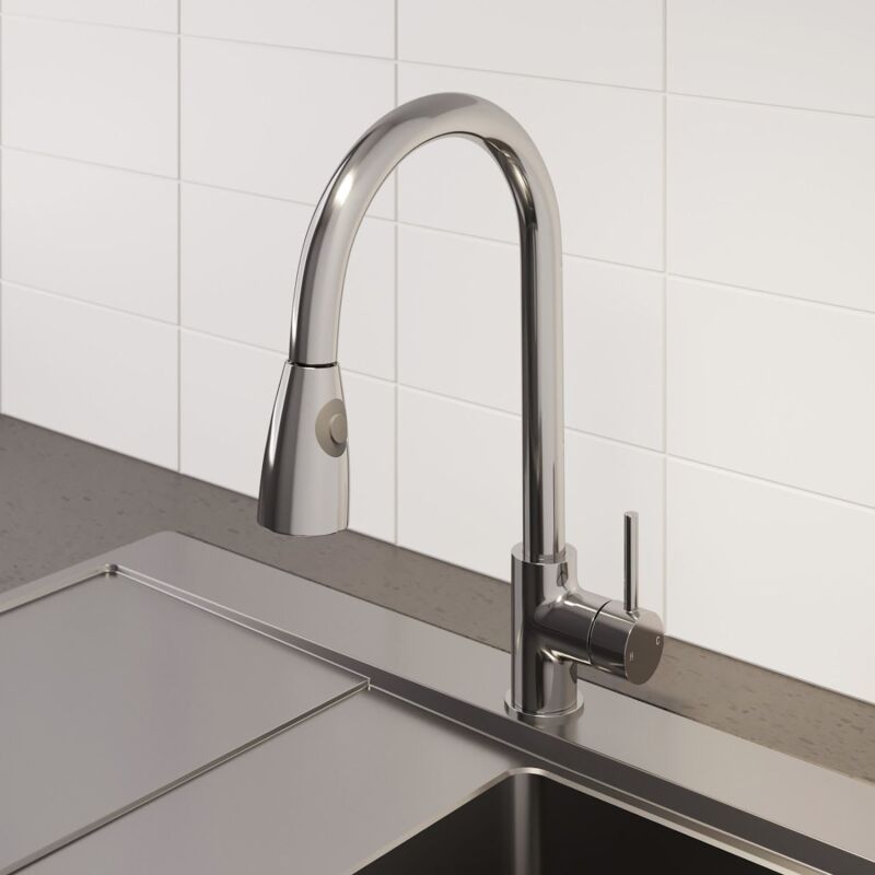 Sauber Baden Pull Out Kitchen Mixer Tap KC318