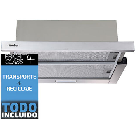 Sauber SCTC60I - Campana Telescopica Ancho 60 Cm Inox