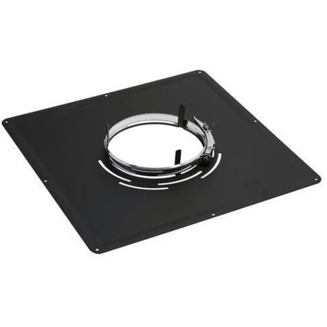 Sauberkeitsplatte TEN 126125 schwarz 400x400mm für Kaminofen D125mm.
