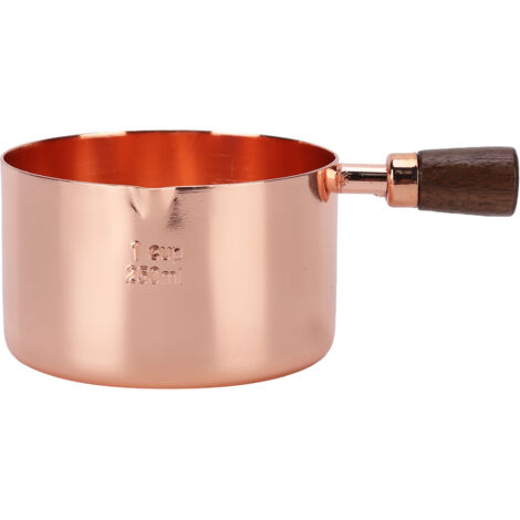 Sauce Pan Wooden Handle Rose Gold Stainless Steel Sauce Pot for Cooking Kitchen Ware1cup
