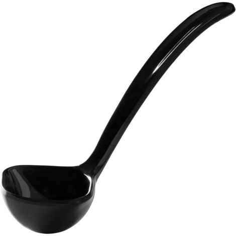 Saucenkelle aus Melamin, Fassungsvermögen 0,4 l, Länge 170 mm, schwarz - Hendi 563649