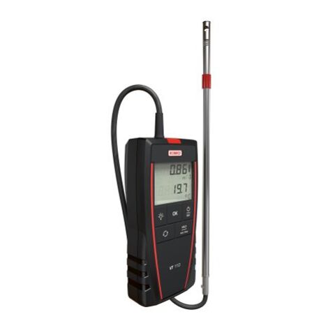 Sauermann – Anémomètre pour mesure de vitesse d'air jusqu'à 30 m/s – Précision ±3 % – Résolution 0.1 m/s – Type sonde à résistance électrique