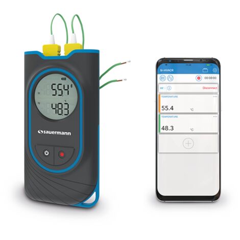Sauermann Si TT3 Thermometer mit zwei Sensoren K Thermoelement-Temperatur