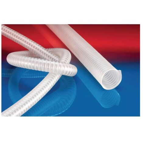 Saug- und Förderschlauch (FDA) BARDUC® PUR-INOX 382 FOOD-AS Innen-Ø 38 mm Außen-Ø 46,00 mm Länge 10 m Wandstärke 4 mm