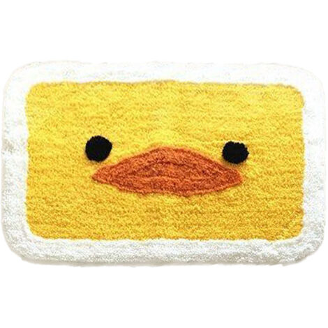 Saugfähige Badematte 40x60 cm mit gelbem Entenmuster, ideal für Badezimmer und Toiletten.