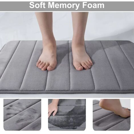 Saugfähige Badematte, rutschfeste Badematte, weiche Duschmatte aus Memory-Schaum, Küchenmatte, Korallenvlies-Teppich, Dekomatte 1
