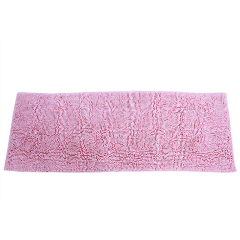Saugfähiger, rutschfester Teppich für Bad und Wohnzimmer, weicher Plüsch (Rosa)