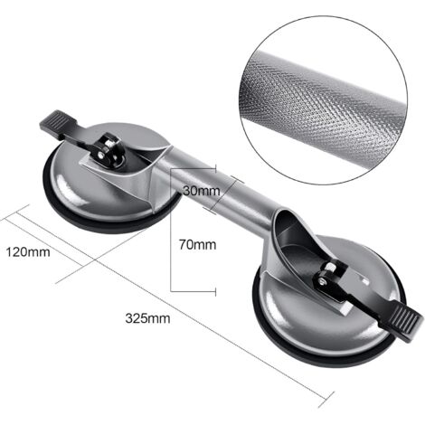 Saugheber Aluminium Saugnapf Fliesen Suction Lifters Glass Suction Vacuum Lifter 120 mm max.100kg mit 2 Saugnäpfen