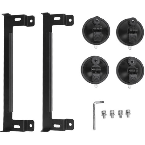 Saugnapf-Halterung für Mini-Satellitenschüsseln – Robustes ABS für Auto und Schiebedach – ABS/Metall-Montagesatz mit 4 Saugnäpfen