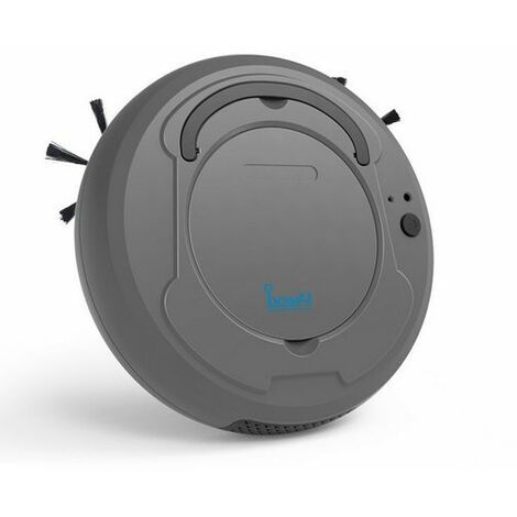 Saugroboter, Wischroboter, Nass-Trocken-Saugroboter 3 in 1 Intelligenter Bodenfeger, 1200MAH, 3W, 3.7V, Grau, KINSI