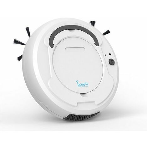 Saugroboter, Wischroboter, Nass-Trocken-Saugroboter 3 in 1 Intelligenter Bodenfeger, 1200MAH, 3W, 3.7V, Weiß, KINSI