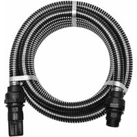 Saugschlauch mit Anschlüssen 4 m 22 mm Schwarz
