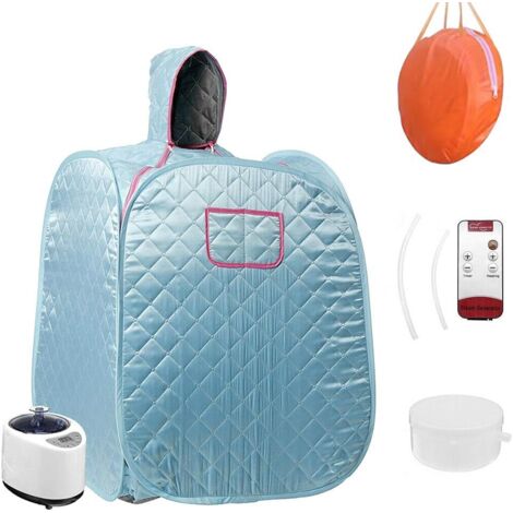 Sauna à vapeur pliable pour la maison, kit complet détox pour perte de poids – Avec télécommande et kit d'herbes