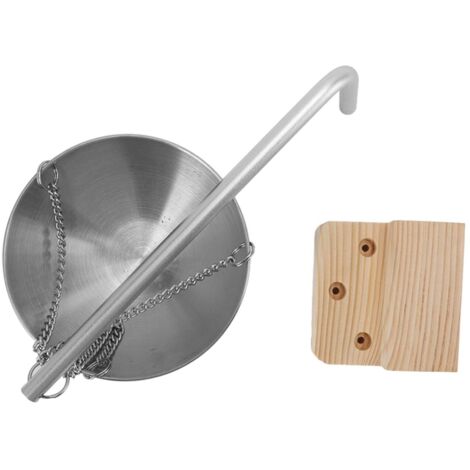 Sauna arôme Tasse d'huile balançoire en Acier Inoxydable Exquis Bol de Sauna Suspendu avec Bloc de Bois pour Sauna S