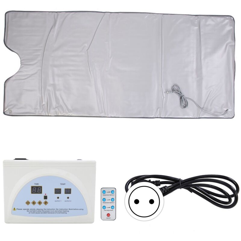 Sauna Couverture Vapeur Infrarouge, Sauna infrarouge lointain chauffage couvert, Sauna Chauffé pour Ménage avec Télécommande Thérapie Détoxifiant