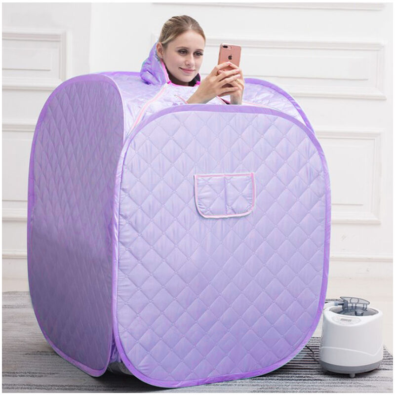 

Sauna de vapor móvil para 1 persona Sauna de vapor Sauna en casa Sauna sentado - Adelgazante, desintoxicante | Morado claro