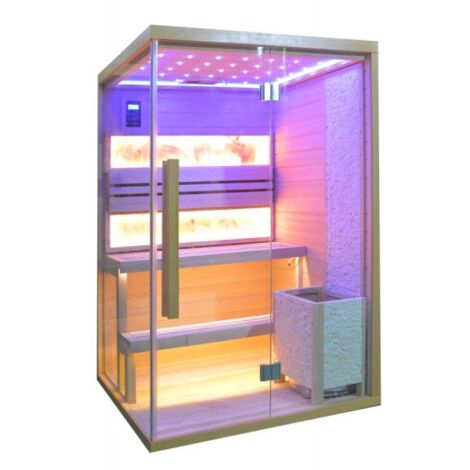 Sauna finlandese 2 posti full optioal 120x110x200cm Replut Hymala